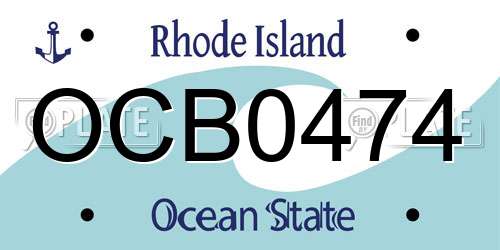 OCB0474 Rhode Island License Plate