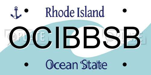 OCIBBSB Rhode Island License Plate