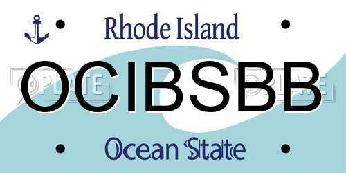 OCIBSBB Rhode Island License Plate
