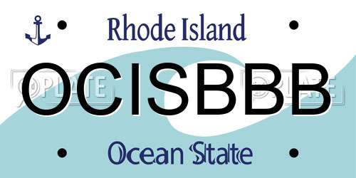 OCISBBB Rhode Island License Plate