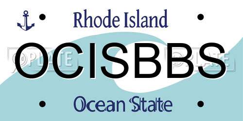OCISBBS Rhode Island License Plate