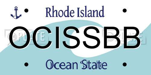 OCISSBB Rhode Island License Plate