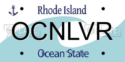 OCNLVR Rhode Island License Plate