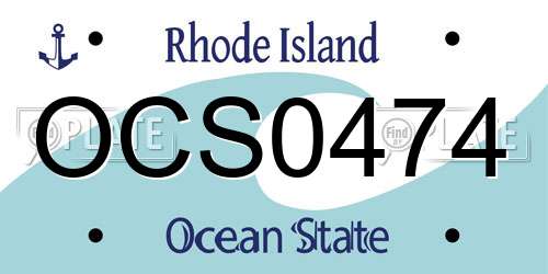 OCS0474 Rhode Island License Plate