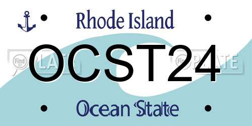 OCST24 Rhode Island License Plate