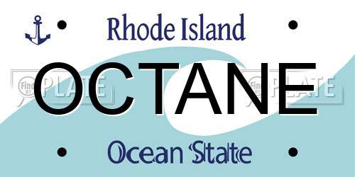 OCTANE Rhode Island License Plate