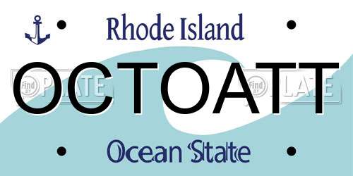 OCTOATT Rhode Island License Plate