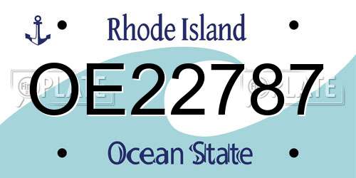 OE22787 Rhode Island License Plate
