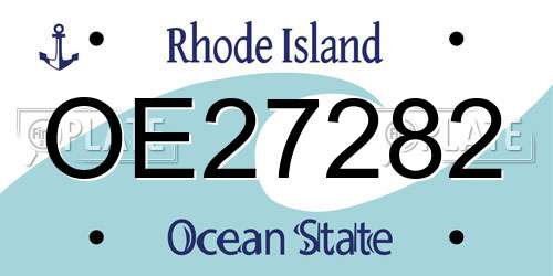 OE27282 Rhode Island License Plate