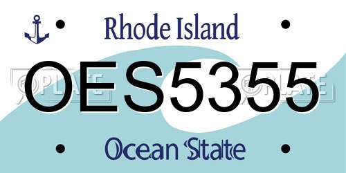 OES5355 Rhode Island License Plate