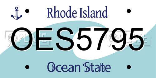 OES5795 Rhode Island License Plate