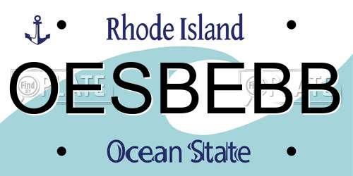 OESBEBB Rhode Island License Plate