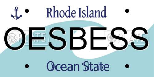 OESBESS Rhode Island License Plate