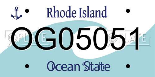 OG05051 Rhode Island License Plate