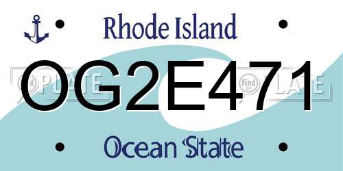 OG2E471 Rhode Island License Plate