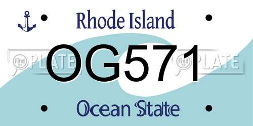OG571 Rhode Island License Plate