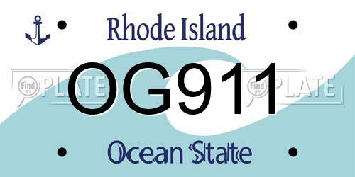 OG911 Rhode Island License Plate