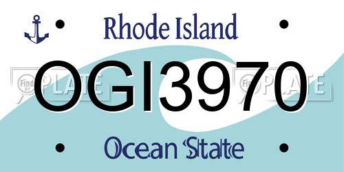 OGI3970 Rhode Island License Plate