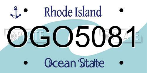 OGO5081 Rhode Island License Plate