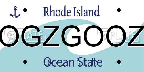 OGZGOOZ Rhode Island License Plate