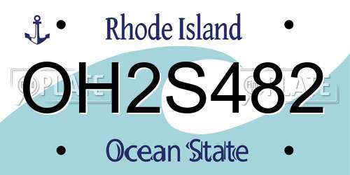 OH2S482 Rhode Island License Plate
