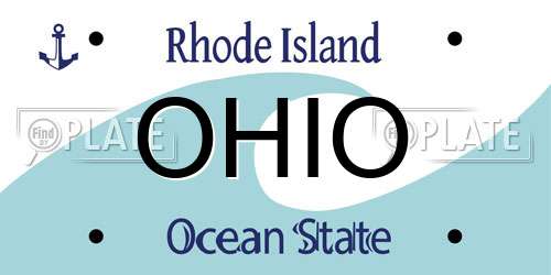 OHIO Rhode Island License Plate