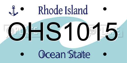 OHS1015 Rhode Island License Plate