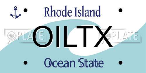 OILTX Rhode Island License Plate