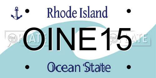 OINE15 Rhode Island License Plate
