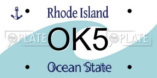 OK5 Rhode Island License Plate