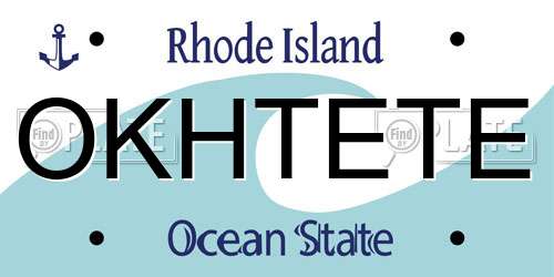 OKHTETE Rhode Island License Plate