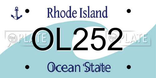 OL252 Rhode Island License Plate