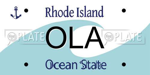 OLA Rhode Island License Plate