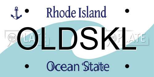 OLDSKL Rhode Island License Plate