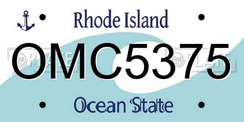 OMC5375 Rhode Island License Plate