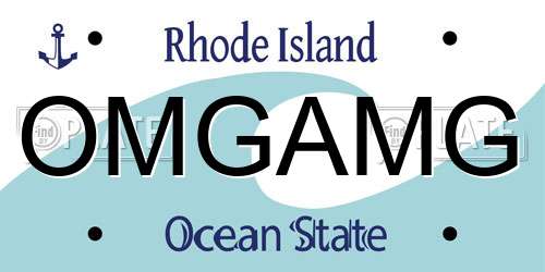 OMGAMG Rhode Island License Plate