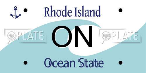 ON Rhode Island License Plate