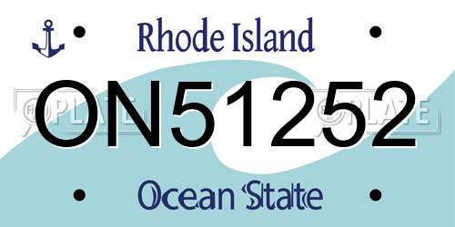 ON51252 Rhode Island License Plate