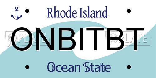 ONBITBT Rhode Island License Plate