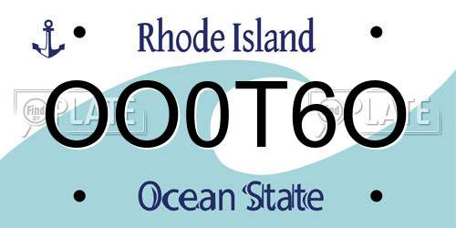 OO0T6O Rhode Island License Plate