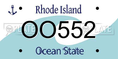 OO552 Rhode Island License Plate