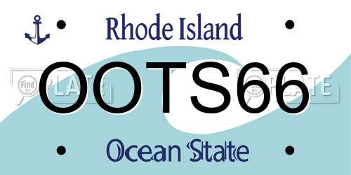 OOTS66 Rhode Island License Plate
