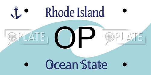 OP Rhode Island License Plate