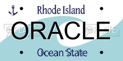 ORACLE Rhode Island License Plate