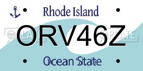 ORV46Z Rhode Island License Plate