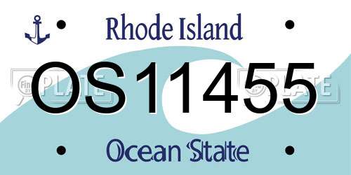 OS11455 Rhode Island License Plate