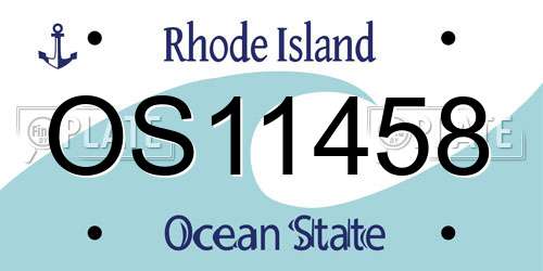 OS11458 Rhode Island License Plate