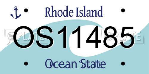 OS11485 Rhode Island License Plate