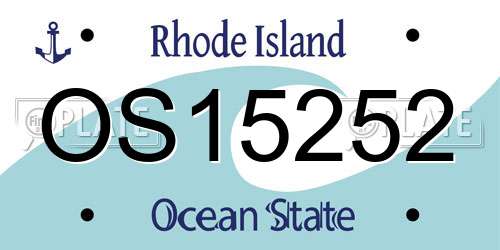 OS15252 Rhode Island License Plate