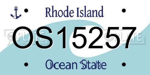 OS15257 Rhode Island License Plate